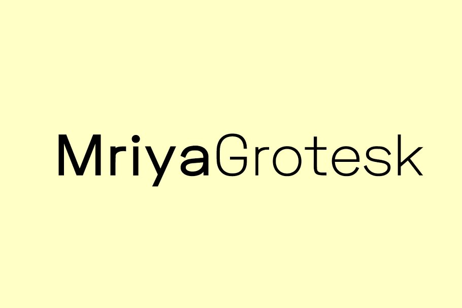 Пример шрифта Mriya Grotesk